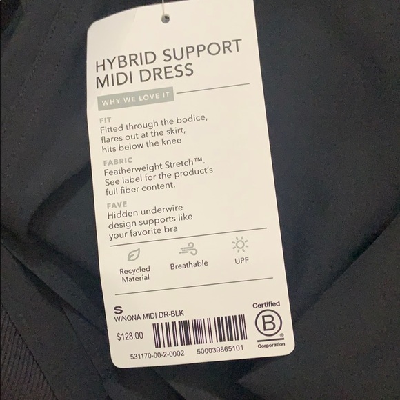 Athleta Dresses Athleta Winona Midi Support Dress Black Nwt Poshmark